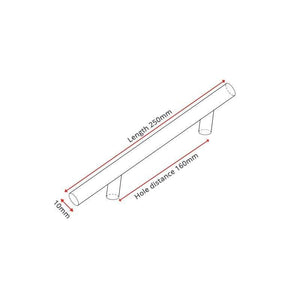Planet Gates 371104 Hole distance 160mm 4" ~ 24'' Stainless Steel Handles Diameter 10mm Kitchen Door Cabinet T Bar Straight Handle Pull Knobs Furniture Hardware