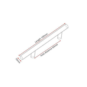 Planet Gates 371104 Hole distance 64mm 4" ~ 24'' Stainless Steel Handles Diameter 10mm Kitchen Door Cabinet T Bar Straight Handle Pull Knobs Furniture Hardware