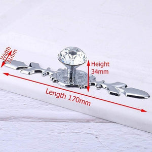 Planet Gates 371104 Length 170mm Luxury Diamond Crystal Handles Shoebox Cabinet Handles Closet Dresser Drawer Knobs Wardrobe Pulls Pullers Furniture Hardware