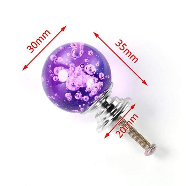 Planet Gates 371104 Purple 30mm Crystal Ball Furniture Knobs Kitchen Cupboard Door Pulls Drawer Knobs Cabinet Handles Wardrobe Door Handle Hardware