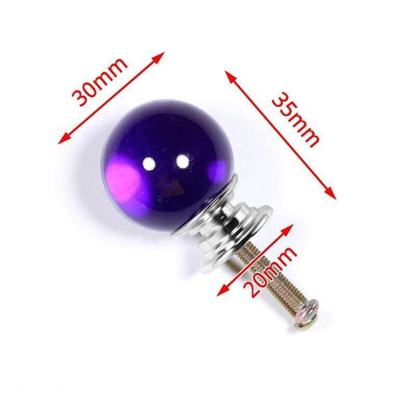 Planet Gates 371104 Purple 30mm Crystal Glass Cabinet Knobs And Handle Kitchen Cupboard Door Pulls Drawer Knobs Wardrobe Door Handle Hardware