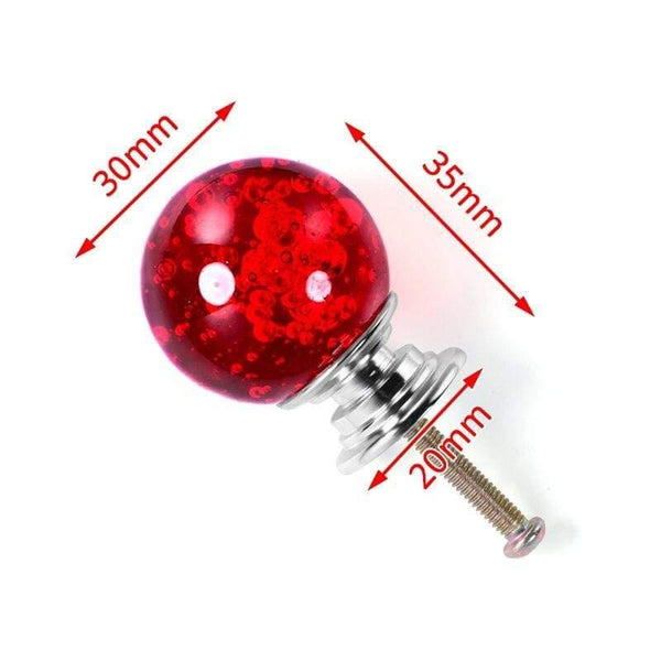 Planet Gates 371104 Red 30mm Crystal Ball Furniture Knobs Kitchen Cupboard Door Pulls Drawer Knobs Cabinet Handles Wardrobe Door Handle Hardware