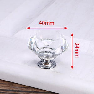 Planet Gates 371104 SJ1003-40 Luxury Diamond Crystal Handles Shoebox Cabinet Handles Closet Dresser Drawer Knobs Wardrobe Pulls Pullers Furniture Hardware
