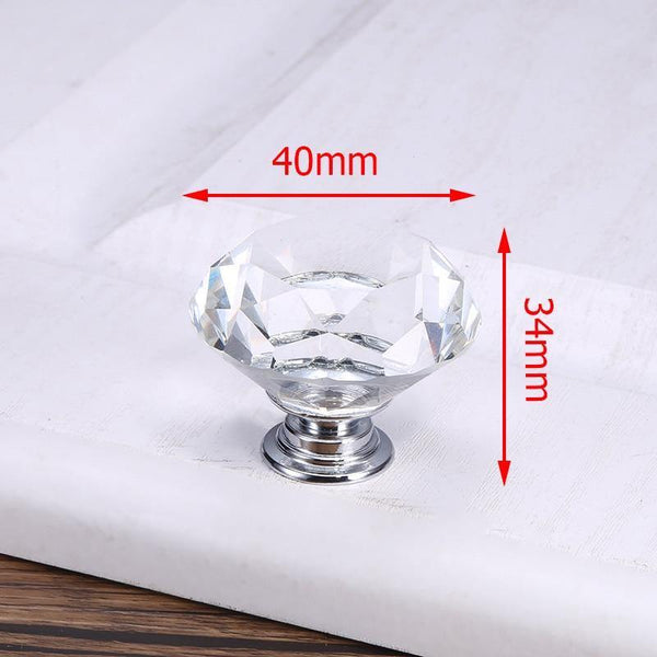 Planet Gates 371104 SJ1003-40 Luxury Diamond Crystal Handles Shoebox Cabinet Handles Closet Dresser Drawer Knobs Wardrobe Pulls Pullers Furniture Hardware