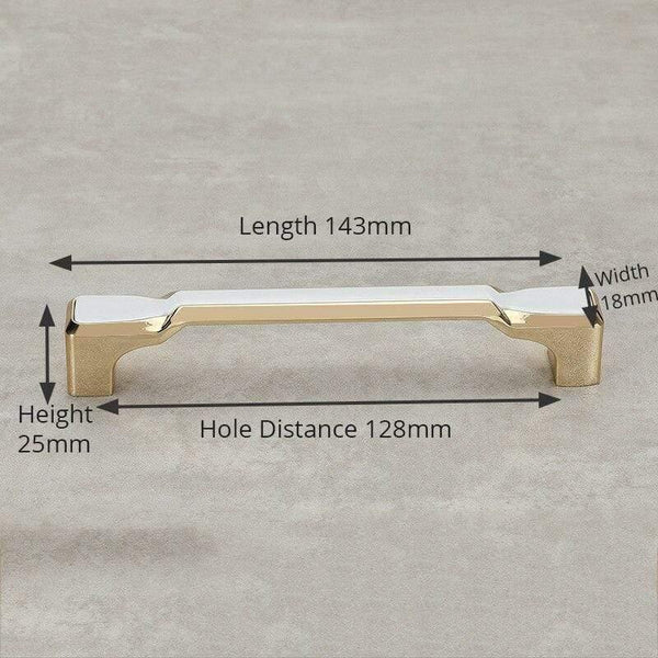 Planet Gates 371104 White 128mm Zinc Alloy Black Gold Kitchen Cabinet Handle Wardrobe Cabinet Knobs And Handles Solid Drawer Pulls Furniture Handle Hardware