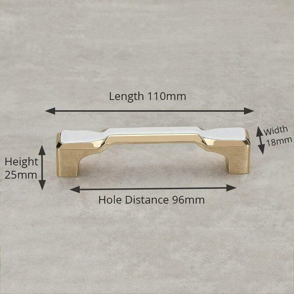 Planet Gates 371104 White 96mm Zinc Alloy Black Gold Kitchen Cabinet Handle Wardrobe Cabinet Knobs And Handles Solid Drawer Pulls Furniture Handle Hardware