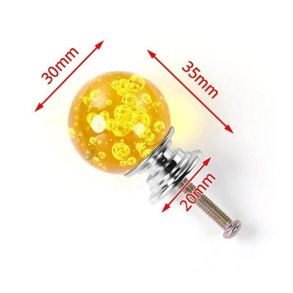 Planet Gates 371104 Yellow 30mm Crystal Ball Furniture Knobs Kitchen Cupboard Door Pulls Drawer Knobs Cabinet Handles Wardrobe Door Handle Hardware