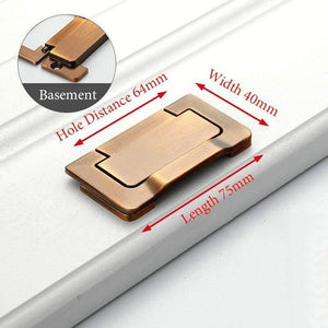 Planet Gates 371104 Yellow Bronze Hidden Tatami Door Handle Floor Handle Bench Drawer Knobs Zinc Alloy Black Door Pulls Kitchen Cabinet Handle Hardware