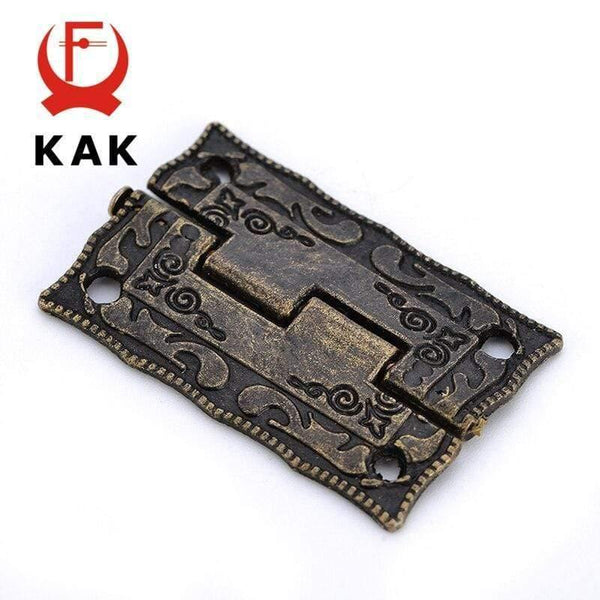 Planet Gates 371105 10PCS KAK Antique Bronze Hinges Cabinet Door Drawer Decorative Mini Hinge For Jewelry Storage Wooden Box Furniture Hardware