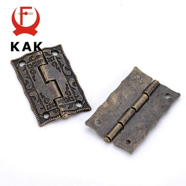 Planet Gates 371105 10PCS KAK Antique Bronze Hinges Cabinet Door Drawer Decorative Mini Hinge For Jewelry Storage Wooden Box Furniture Hardware