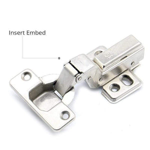 Planet Gates 371105 Insert Embed Hinge Rustless Iron Hydraulic Hinge Iron Core Damper Buffer Cabinet Cupboard Door Hinges Soft Close Furniture Hardware