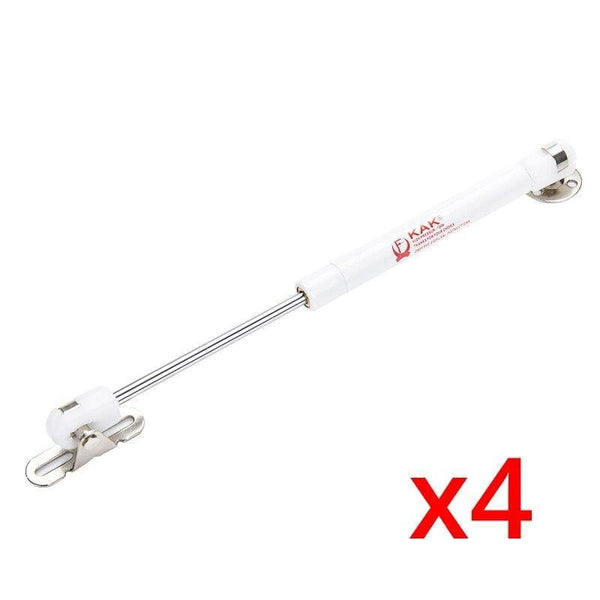 Planet Gates 371105 White 4PCS 100N 10kg Copper Force Door Lift Support Gas Hydraulic Spring Hinge Cabinet Door Kitchen Cupboard Hinges For Furniture