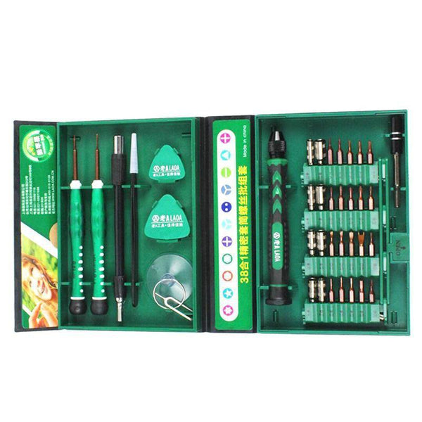 Planet Gates 38 in 1 Screwdriver Set Precision Repair Tools Kit S2 Alloy Steel Material Tool  Cell Phone iPhone  Notebook