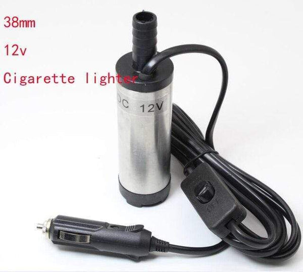 Planet Gates 38 mm 12V  Cigarette DC 12V / 24V Water Oil Diesel Fuel Transfer Pump Submersible Pumps Car Camping fishing Submersible Switch Stainless Steel