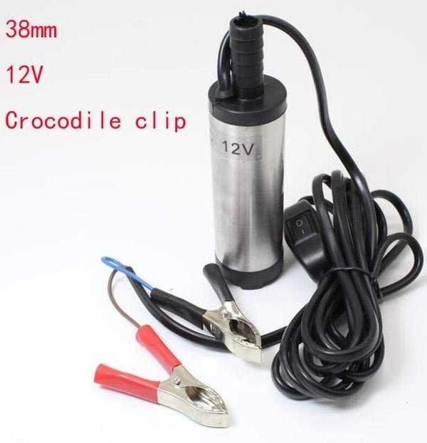 Planet Gates 38 mm 12V  clip DC 12V / 24V Water Oil Diesel Fuel Transfer Pump Submersible Pumps Car Camping fishing Submersible Switch Stainless Steel