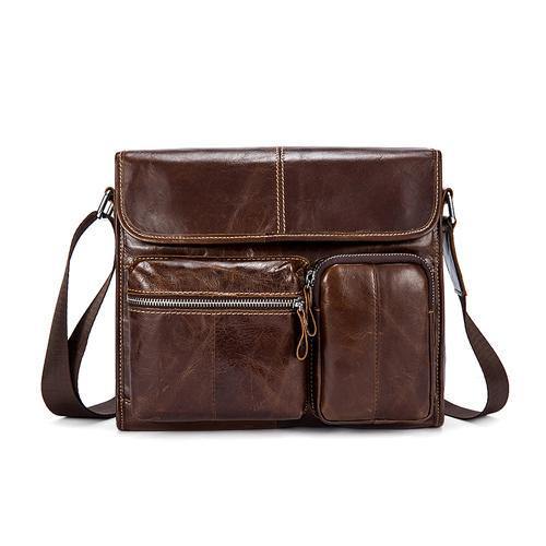 Planet Gates 380F3Coffee / China Leather Men Bags Casual Business Travel Mens Messenger Bag Vintage Men's Crossbody Bags bolsas male 380