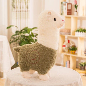 Planet Gates 38cm / green Cute Alpaca 6 Color Plush Toys Fashion Animal Soft Stuffed Dolls Office Chair Sofa Kawaii Pillows Birthday Gift for Child Girls