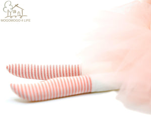 38cm Luxury Mogo Bunny Doll  Easter Gift Soft Toys 100% Handmade Stuffed Animal Ballerina Bunny Doll Princess Bunny Doll (Pink 38cm)