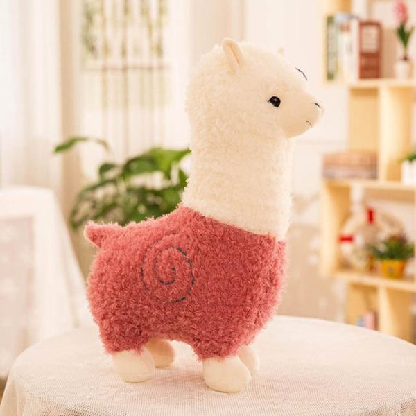 Planet Gates 38cm / Pink Cute Alpaca 6 Color Plush Toys Fashion Animal Soft Stuffed Dolls Office Chair Sofa Kawaii Pillows Birthday Gift for Child Girls