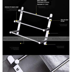 Planet Gates 38cm Stainless Steel Towel Ladder Modern Towel Rack Bathroom Products Wall Mounted Bathroom Accessories 38/48/58