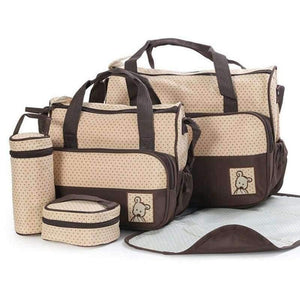 Planet Gates 39*28.5*17CM 5pcs Baby Diaper Bag Suits For Mom Baby Bottle Holder Mother  Stroller Maternity Nappy Bags Sets