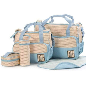 Planet Gates 39*28.5*17CM 5pcs Baby Diaper Bag Suits For Mom Baby Bottle Holder Mother  Stroller Maternity Nappy Bags Sets