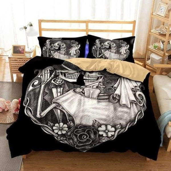 Planet Gates 39 / AU queen / China 3D Bedding Set skull Print Duvet cover set lifelike bedclothes with pillowcase bed set home Textiles #2-01