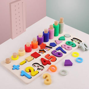 Planet Gates 398 Kids Montessori Educational Wooden Math Toys Children Busy Board Count Shape Colors Match Fishing Puzzle Learning Toys Gifts