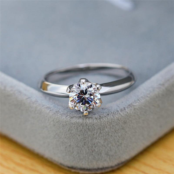 Planet Gates 3CT Diamond Wedding Ring Simple Bride Engagement Rings For Women Fashion 925 Sterling Silver Ring Jewelry Gift