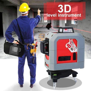 Planet Gates 3D 12Lines Laser Level Self-Leveling 360 Horizontal And Vertical Cross Super Powerful Nivel Laser Levels Red Line Leveling Tool