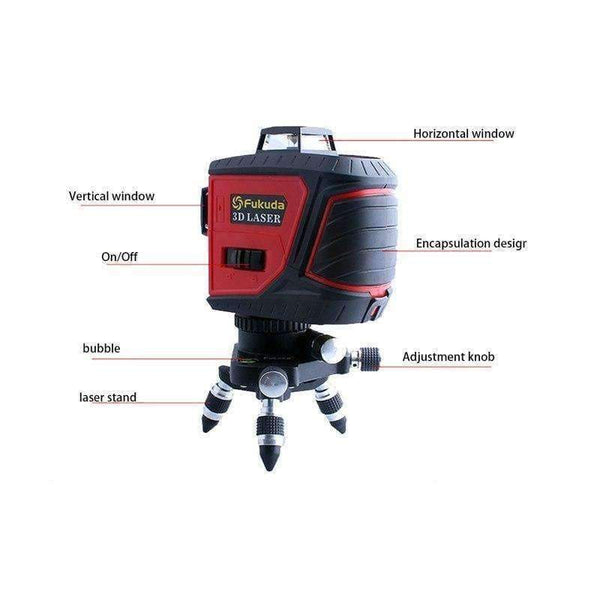 Planet Gates 3D 93T 12 Lines Laser Level Red Laser Beam Line Self-Leveling 360 Horizontal And Vertical Cross Super Powerful 3D Laser