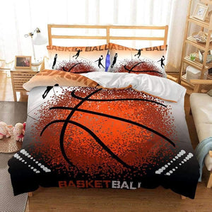Planet Gates 3D Bedding Set Basketball Print Duvet cover set lifelike bedclothes with pillowcase bed set home Textiles #2-02