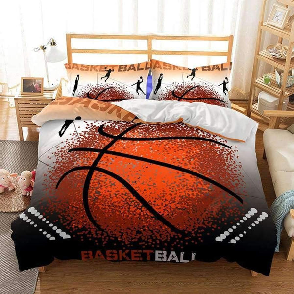 Planet Gates 3D Bedding Set Basketball Print Duvet cover set lifelike bedclothes with pillowcase bed set home Textiles #2-02