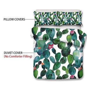 Planet Gates 3D Bedding Set Cactus Print Duvet cover set lifelike bedclothes with pillowcase bed set home Textiles #2-7