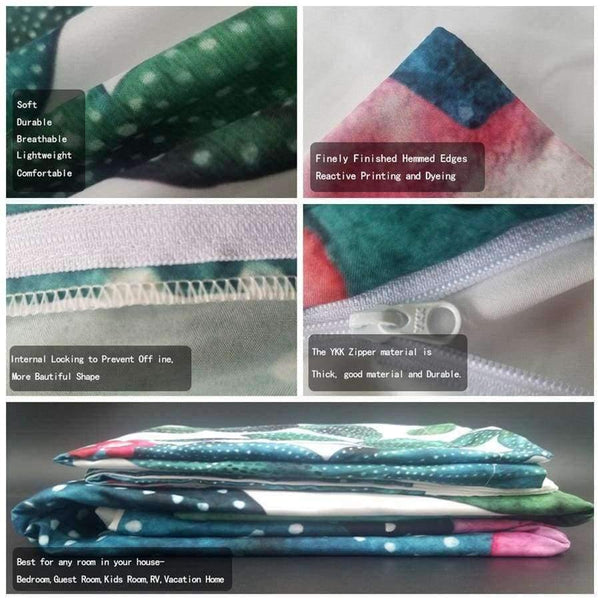 Planet Gates 3D Bedding Set Cactus Print Duvet cover set lifelike bedclothes with pillowcase bed set home Textiles #2-7