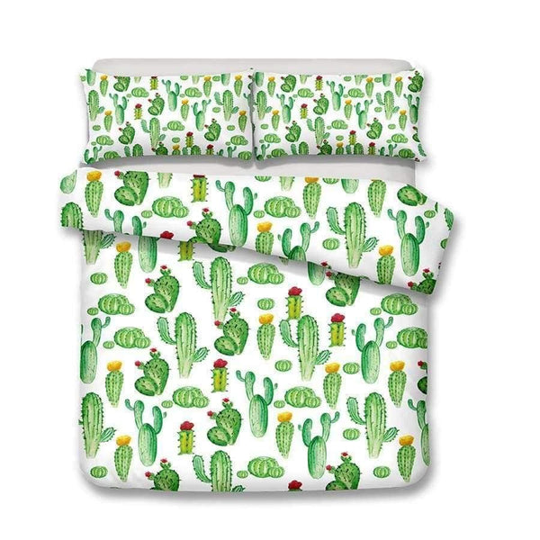 Planet Gates 3D Bedding Set Cactus Print Duvet cover set lifelike bedclothes with pillowcase bed set home Textiles #2-7