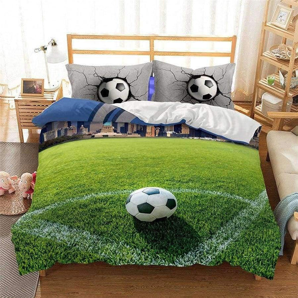 Planet Gates 3D Bedding Set football Print Duvet cover set lifelike bedclothes with pillowcase bed set home Textiles #2-5