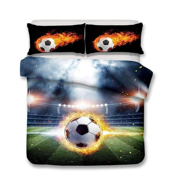 Planet Gates 3D Bedding Set football Print Duvet cover set lifelike bedclothes with pillowcase bed set home Textiles #2-5