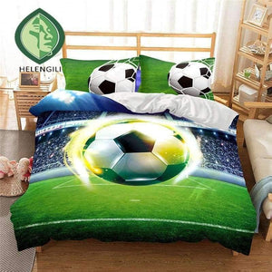 Planet Gates 3D Bedding Set football Print Duvet cover set lifelike bedclothes with pillowcase bed set home Textiles #2-5