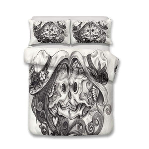 Planet Gates 3D Bedding Set skull Print Duvet cover set lifelike bedclothes with pillowcase bed set home Textiles #2-01