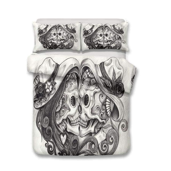 Planet Gates 3D Bedding Set skull Print Duvet cover set lifelike bedclothes with pillowcase bed set home Textiles #2-01