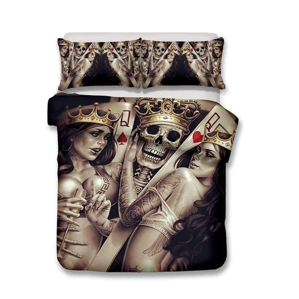 Planet Gates 3D Bedding Set skull Print Duvet cover set lifelike bedclothes with pillowcase bed set home Textiles #2-01