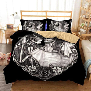 Planet Gates 3D Bedding Set skull Print Duvet cover set lifelike bedclothes with pillowcase bed set home Textiles #2-01
