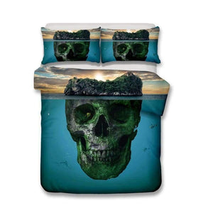 Planet Gates 3D Bedding Set skull Print Duvet cover set lifelike bedclothes with pillowcase bed set home Textiles #2-01