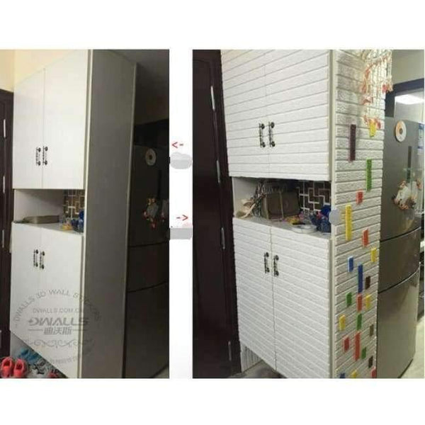 Planet Gates 3d creative wall stickers living room dormitory self-adhesive foam wallpaper imitation brick stone striped wallpaper stickers