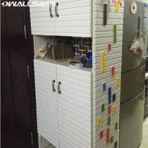 Planet Gates 3d creative wall stickers living room dormitory self-adhesive foam wallpaper imitation brick stone striped wallpaper stickers