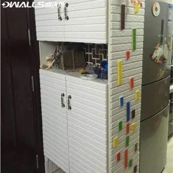 Planet Gates 3d creative wall stickers living room dormitory self-adhesive foam wallpaper imitation brick stone striped wallpaper stickers