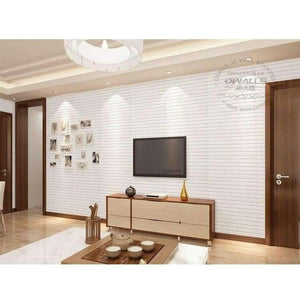 Planet Gates 3d creative wall stickers living room dormitory self-adhesive foam wallpaper imitation brick stone striped wallpaper stickers