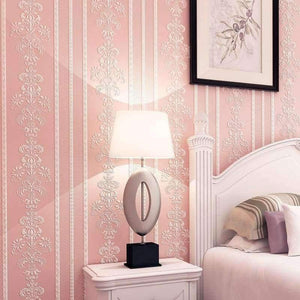 Planet Gates 3D Embossed Flower Wallpaper Desktop 3D Pink Floral Wallpaper Roll Modern Living Room Wall Paper Non-Woven Home Decor Yellow Art