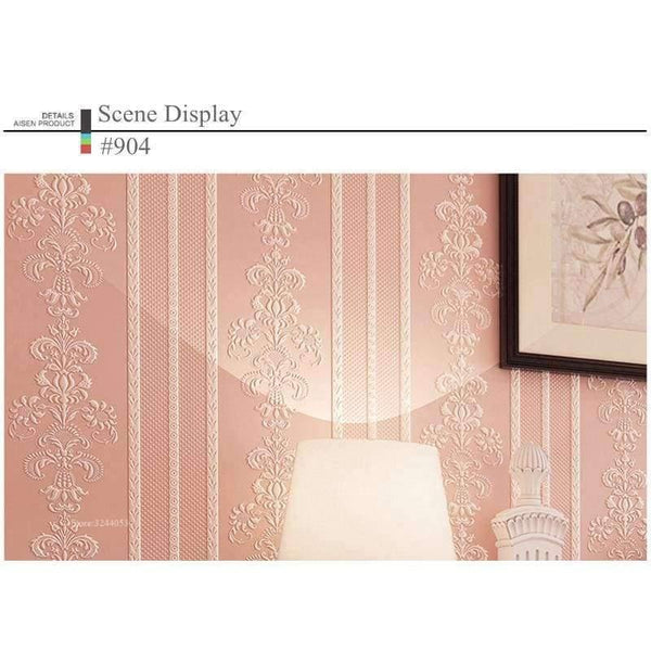 Planet Gates 3D Embossed Flower Wallpaper Desktop 3D Pink Floral Wallpaper Roll Modern Living Room Wall Paper Non-Woven Home Decor Yellow Art